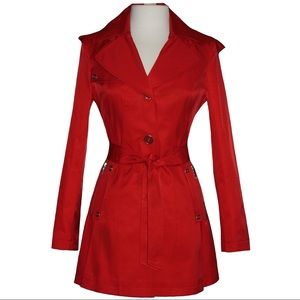 Via Spiga Red Trench coat Small weather resistant